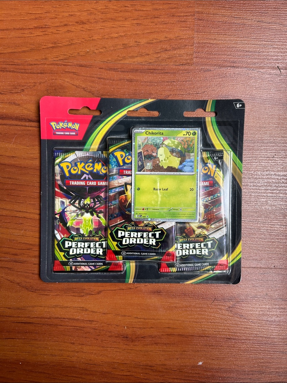 Pokemon Perfect Order Booster Pack 3-Pack with Chikorita Promo Card